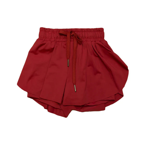 Belle Cher Butterfly Shorts - Maroon