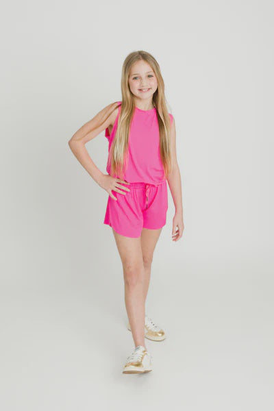 Belle Cher High Low Tank - Hot Pink