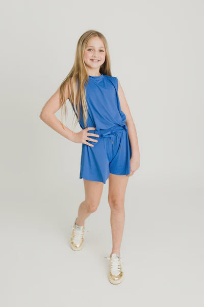 Belle Cher High Low Tank - Royal Blue