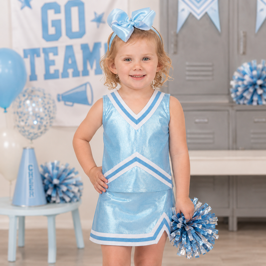 Azarhia Shimmer Cheer Suit - Lt Blue