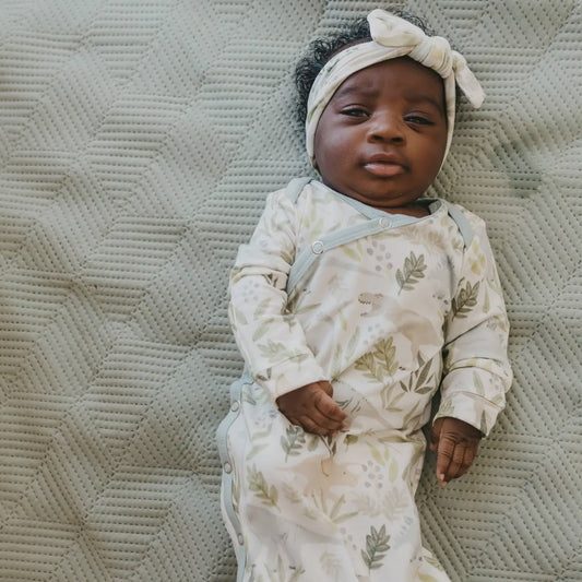 Copper Pearl Knotted Newborn Gown - Rex