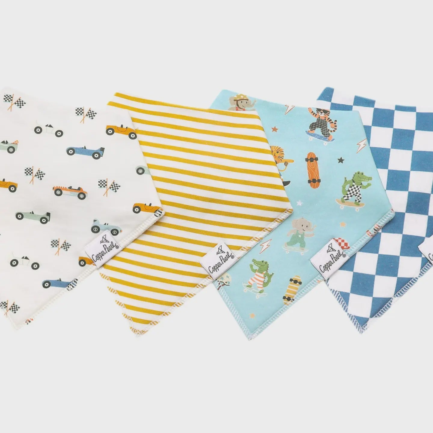 Copper Pearl Baby Bandana Bibs - Speedster