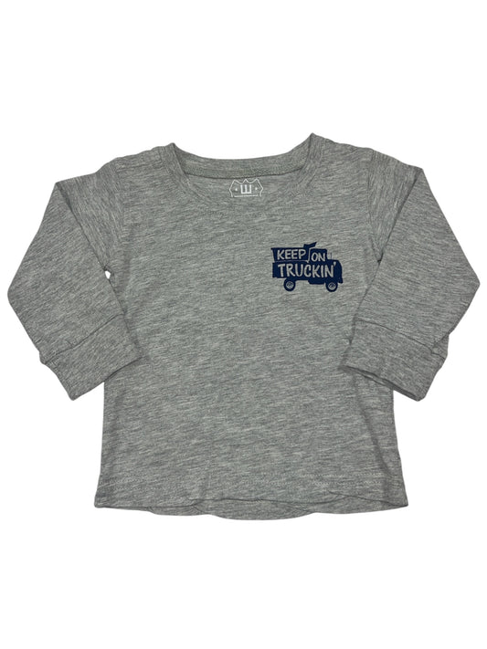 Heather Grey Keep On Truckin LS Tee