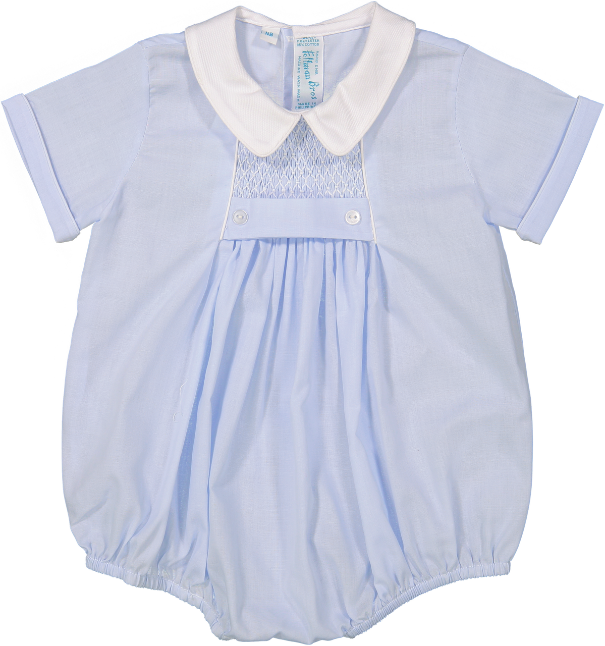 Feltman Brothers Chevron Smocked Creepers-Boys