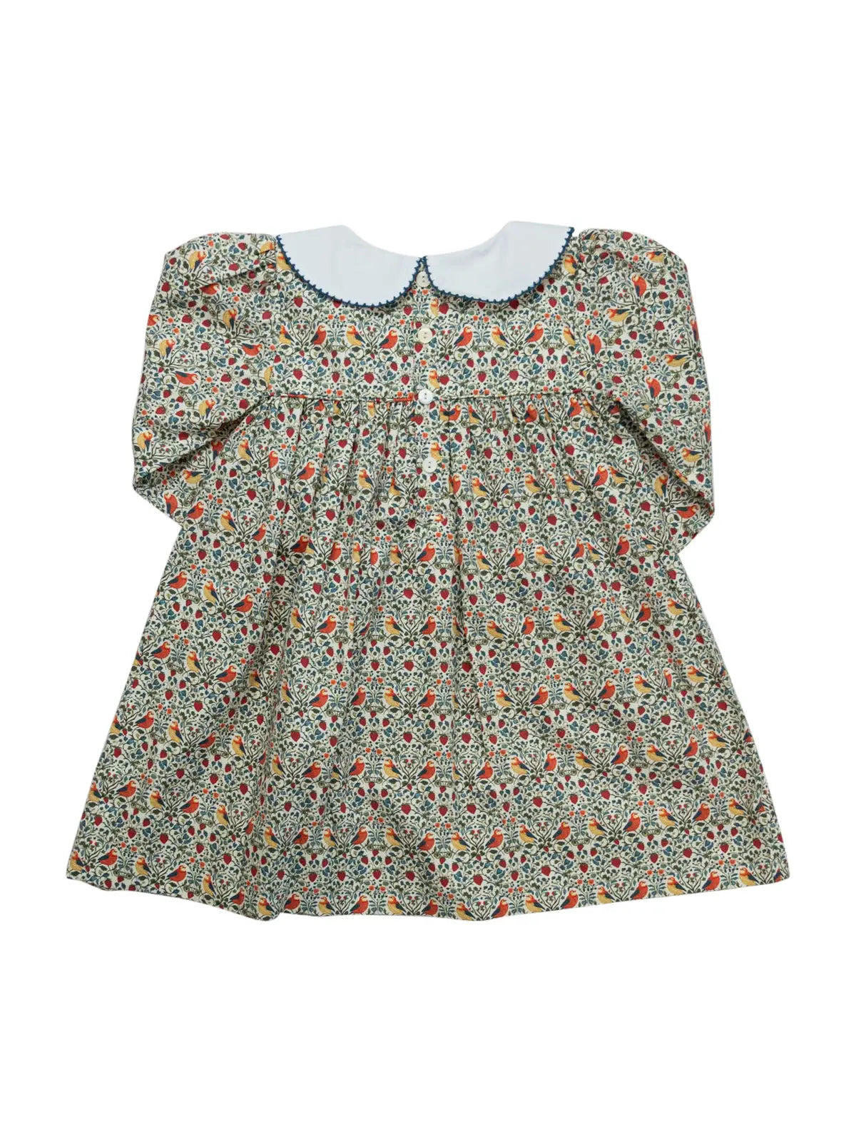 Smockingbird William Morris Bird Print Dress