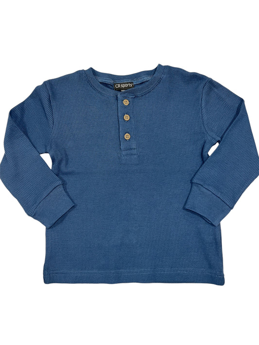 Blue Boys Basic Thermal Henley Top