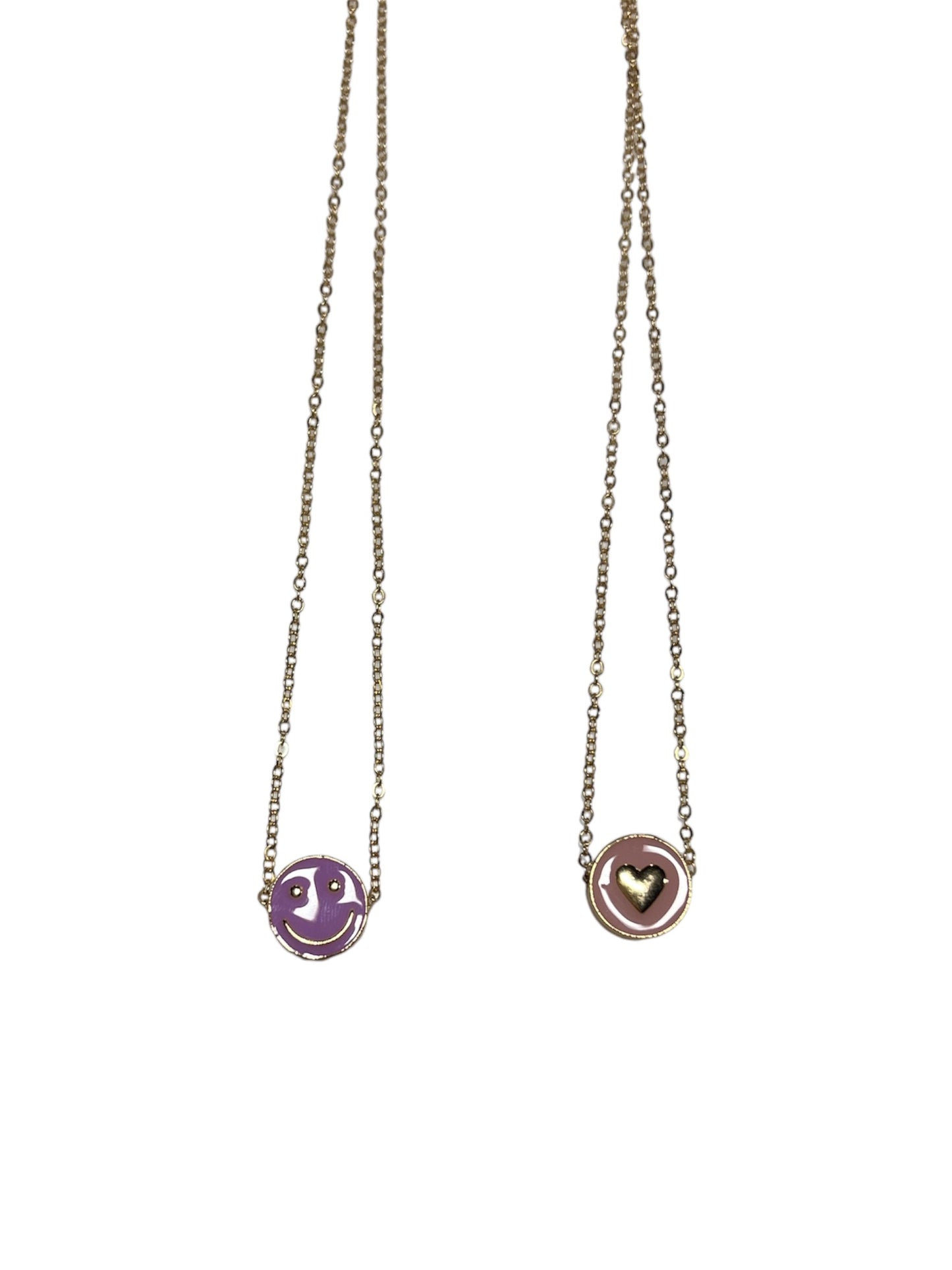 Kids Purple/Pink Heart Necklace