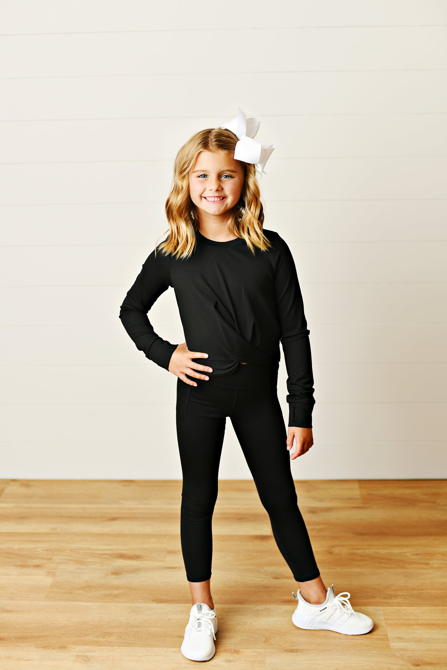 Swoon Activewear Black Knot Top