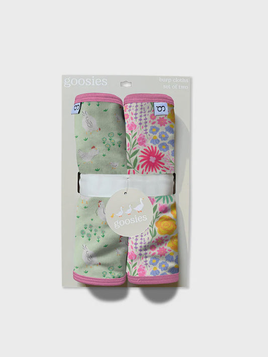 Goosies Burp Clothes - Spring Chickens