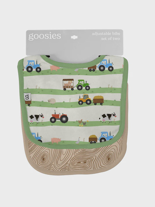 Goosies Bib Set -Farm Stripes
