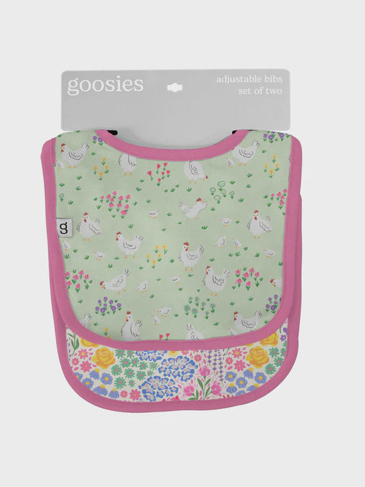 Goosies Bib Set - Spring Chickens