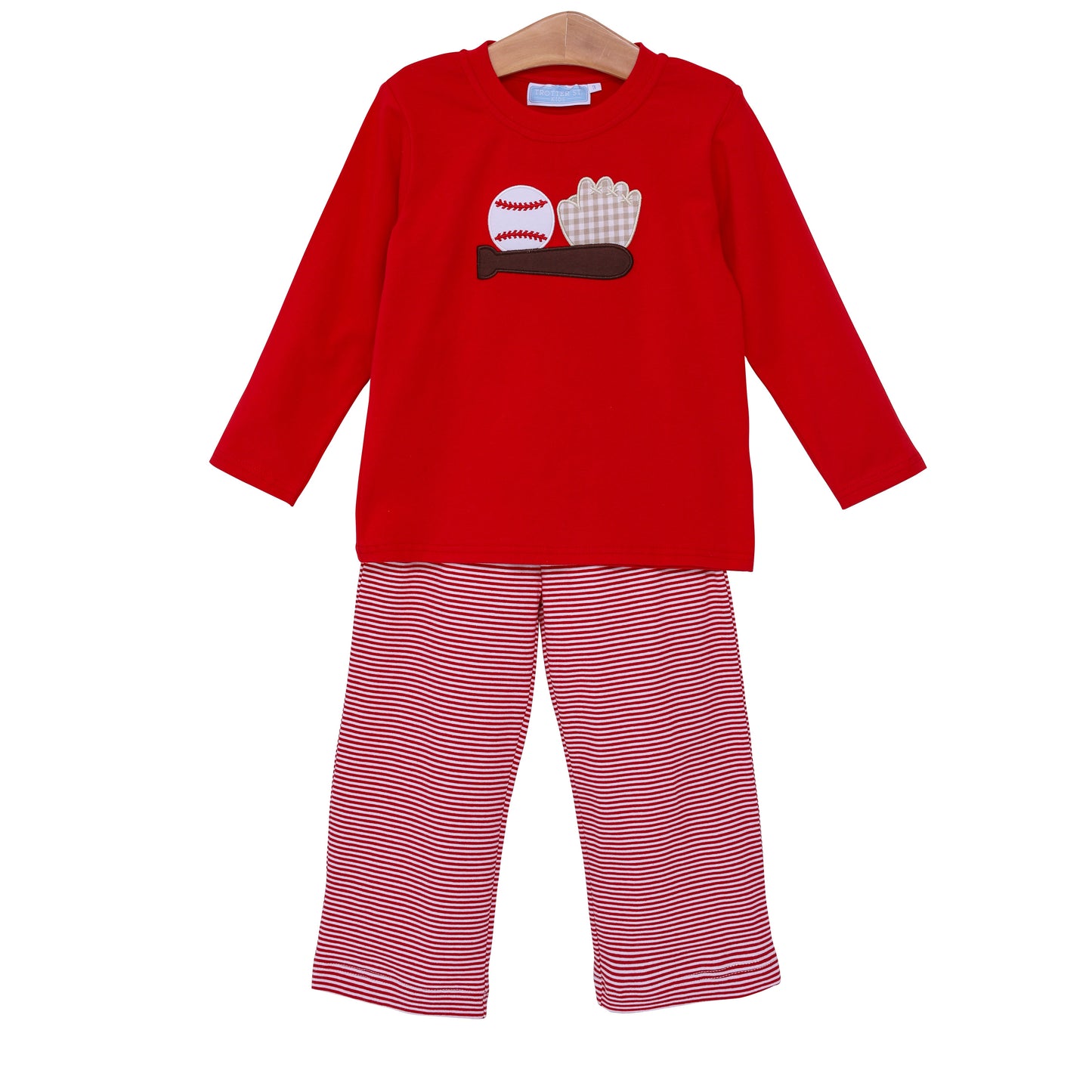 TSK Baseball Applique Pants Set