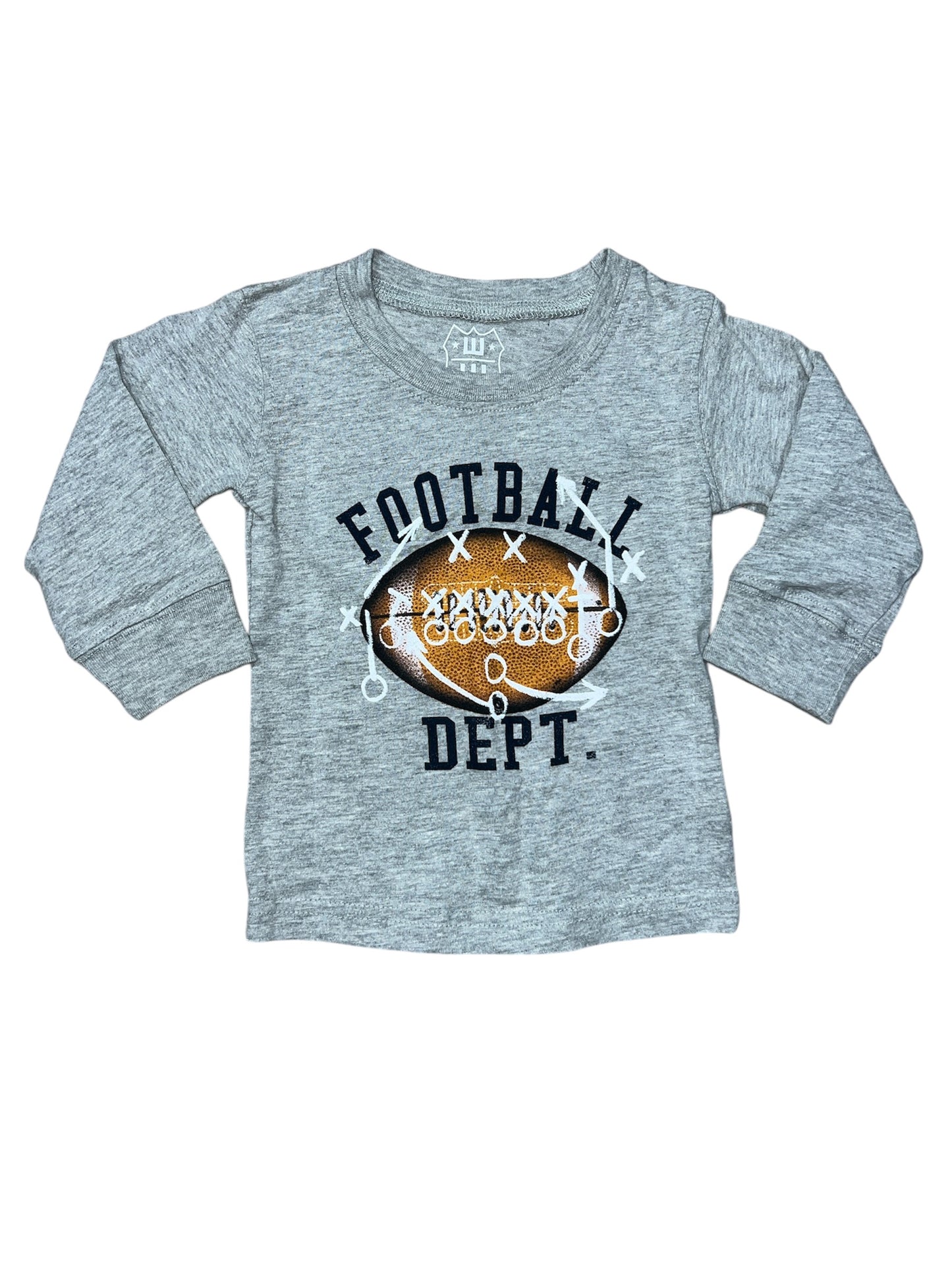 Heather Grey Football Dept LS Tee