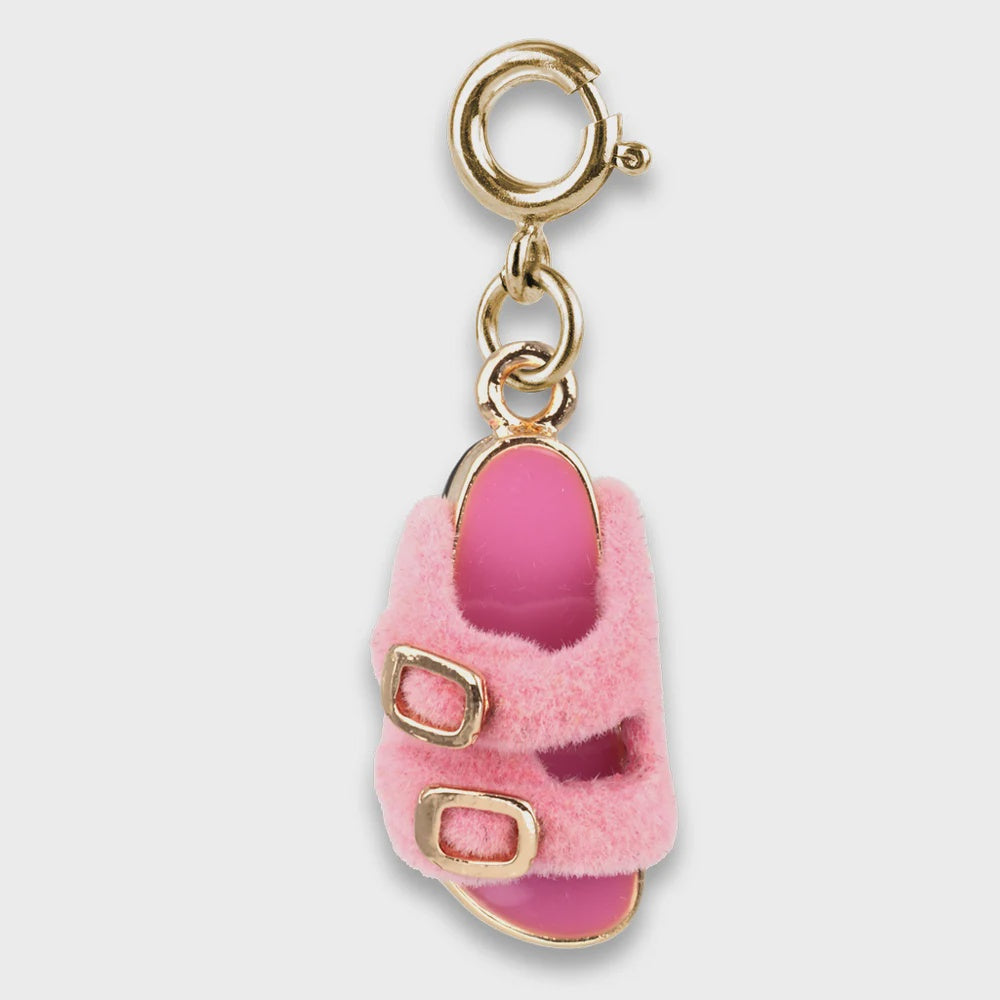 Charm It!  Gold Furry Pink Sandal