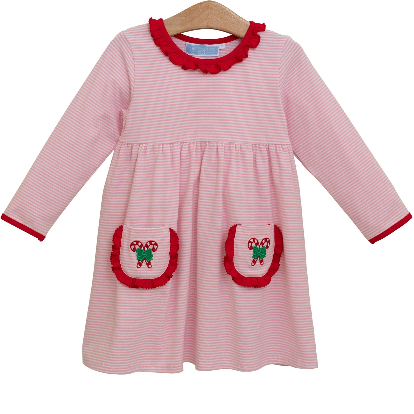 TSK Candy Cane Embroidery Dress