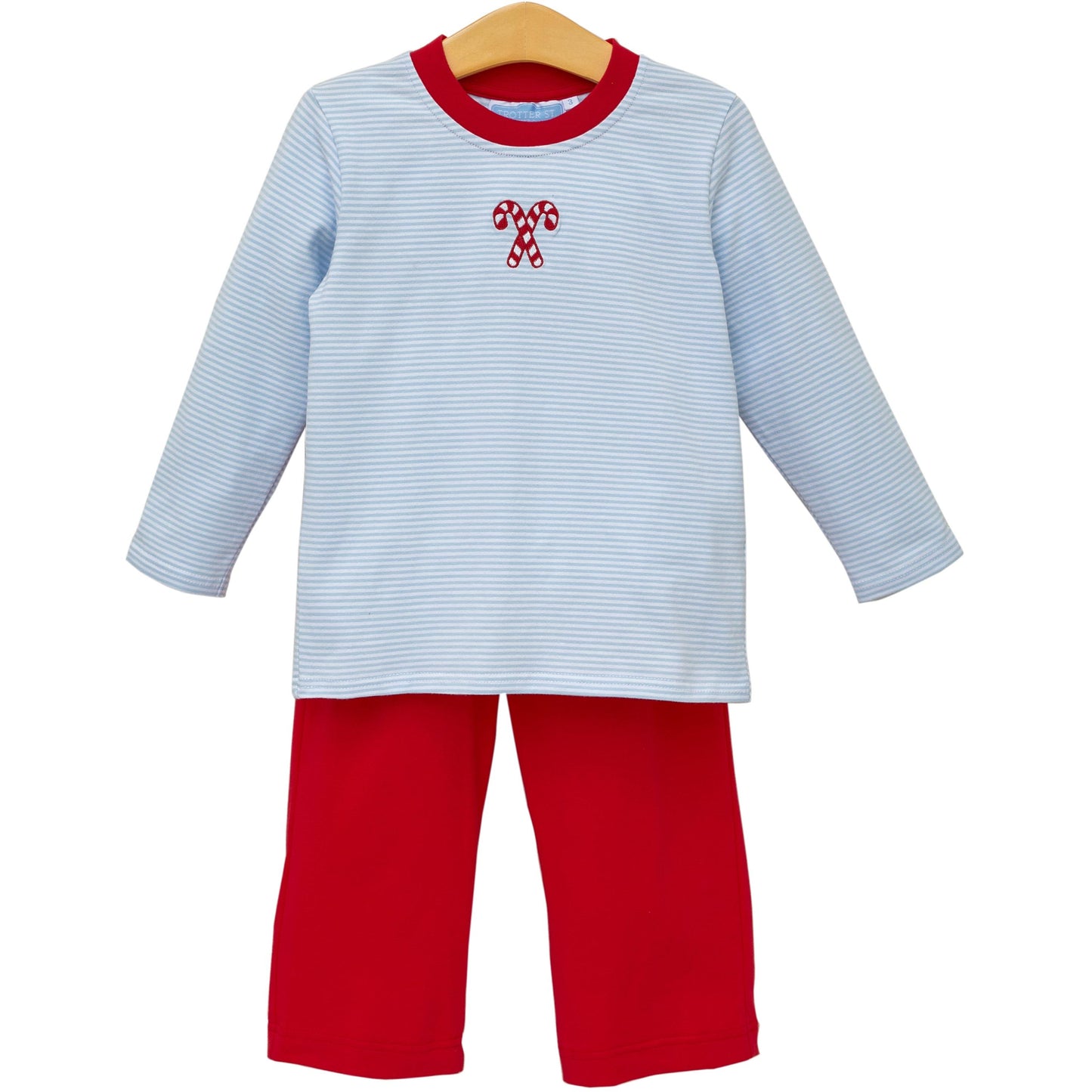 TSK Candy Cane Embroidery Pants Set