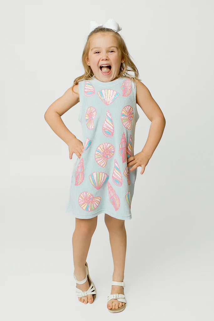Belle Cher Colorful Shells Terry Dress
