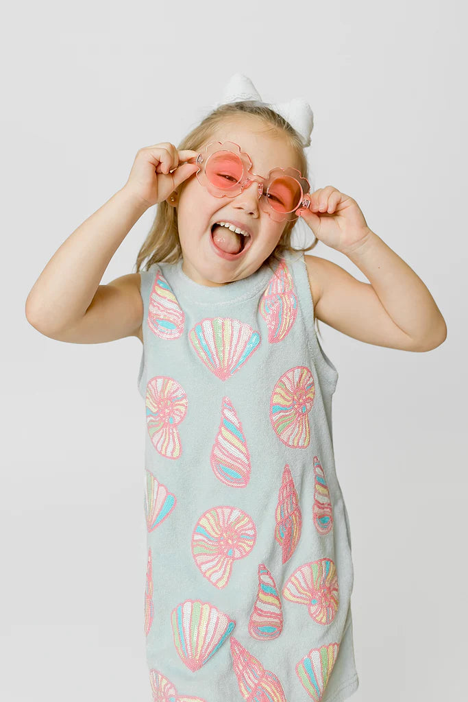 Belle Cher Colorful Shells Terry Dress