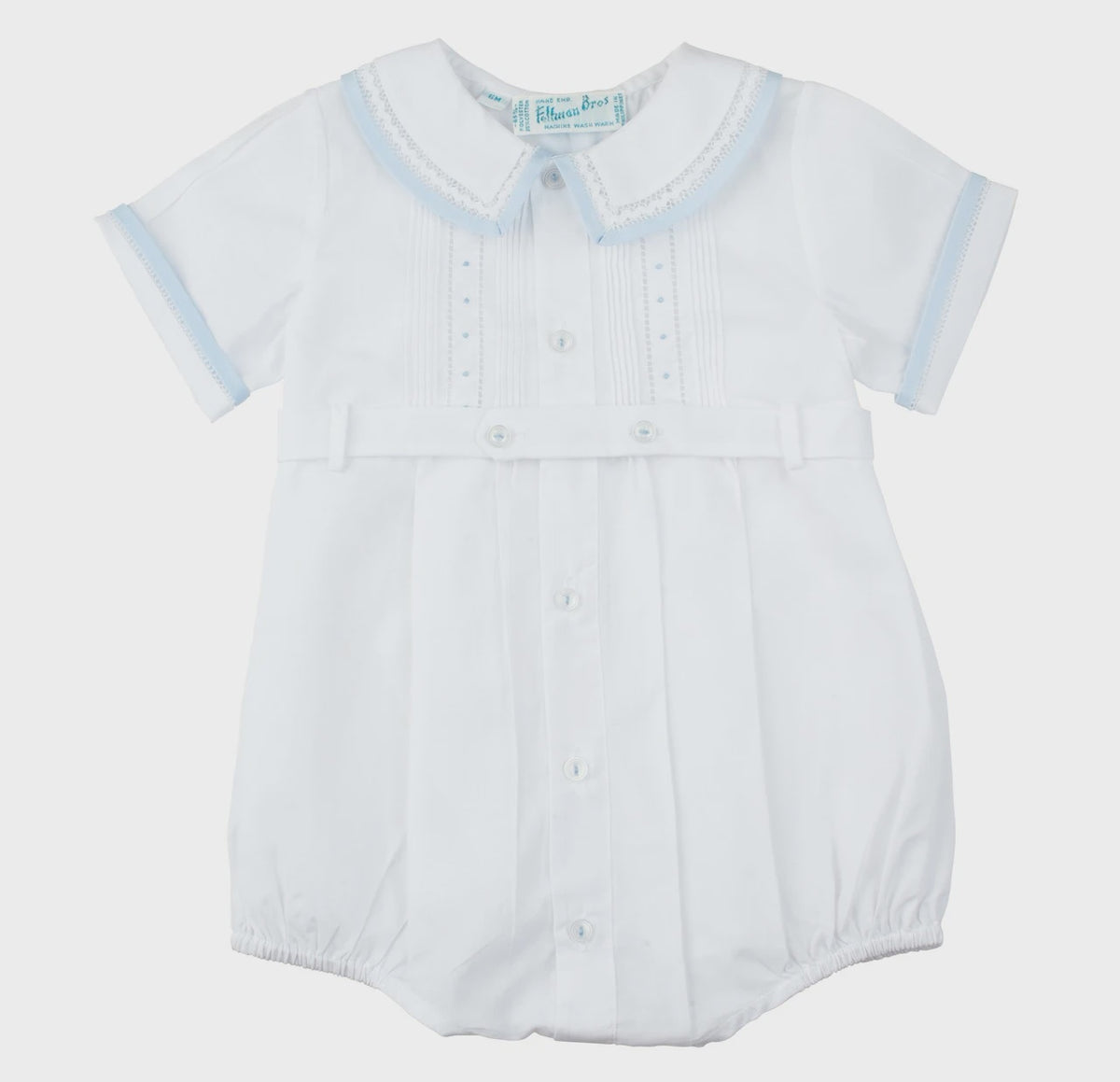 Feltman Brothers Ric-Rac Button Belt Creeper - White