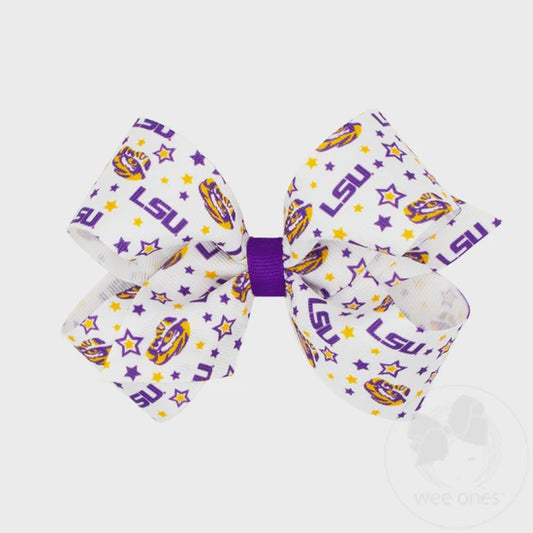 LSU Mini Star Bow Pair