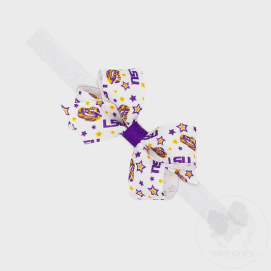 LSU Elastic Baby Band Bow