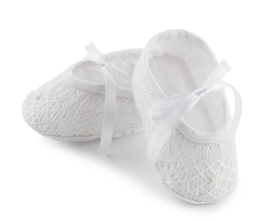 Feltman Brothers Smocked Bootie - White