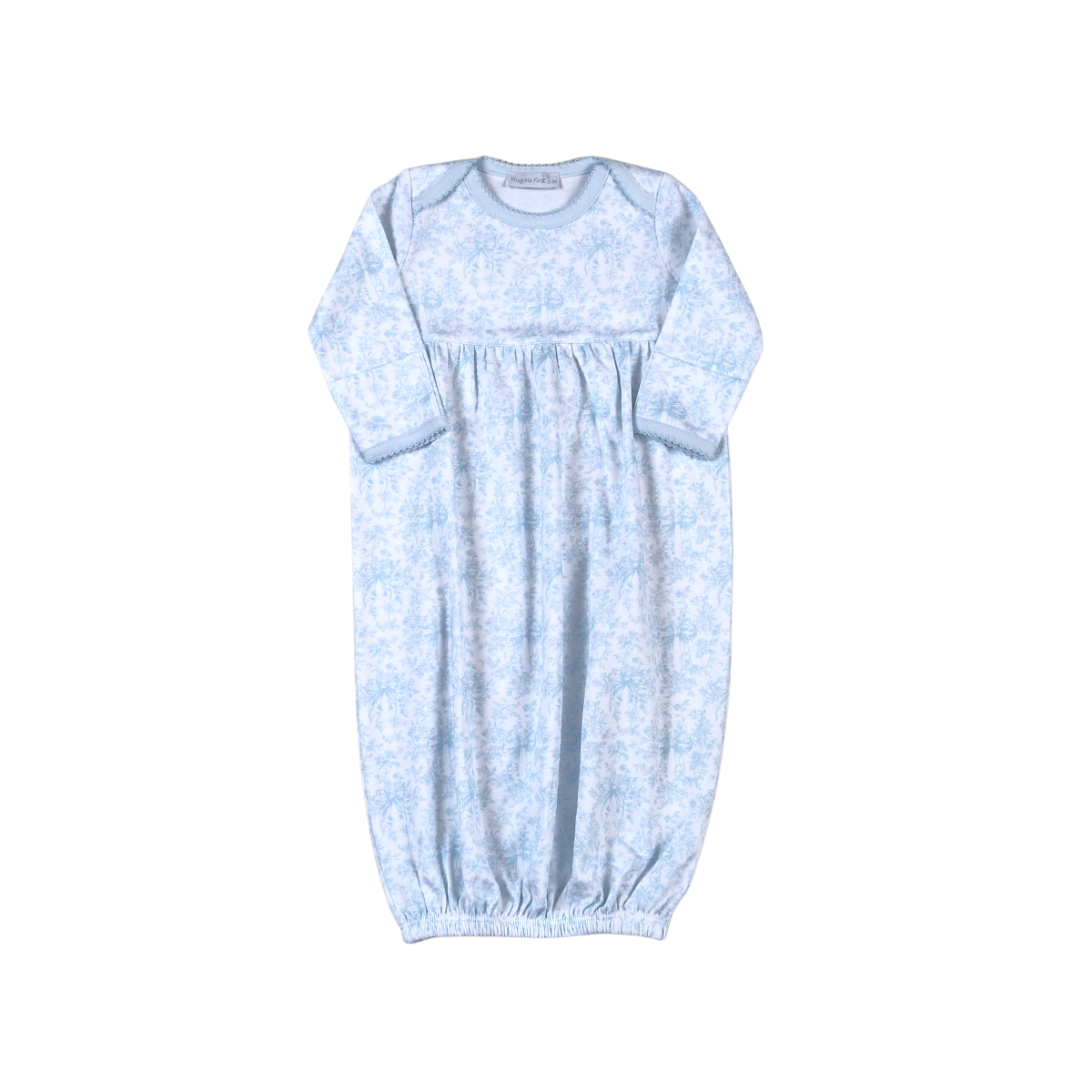 Baby Loren Sisi Blue Toile Ride Gown - Girls