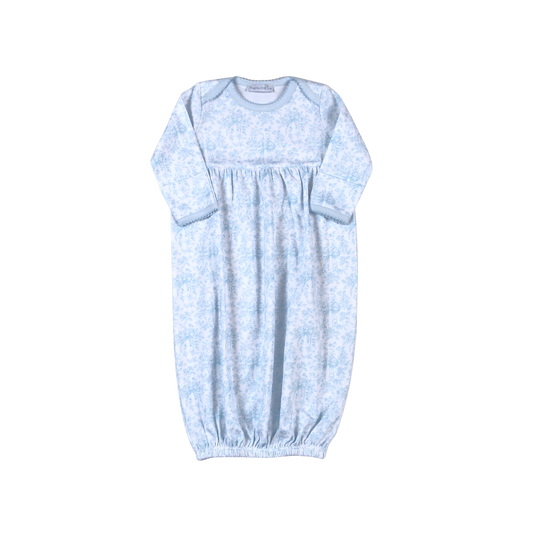 Baby Loren Sisi Blue Toile Ride Gown - Girls