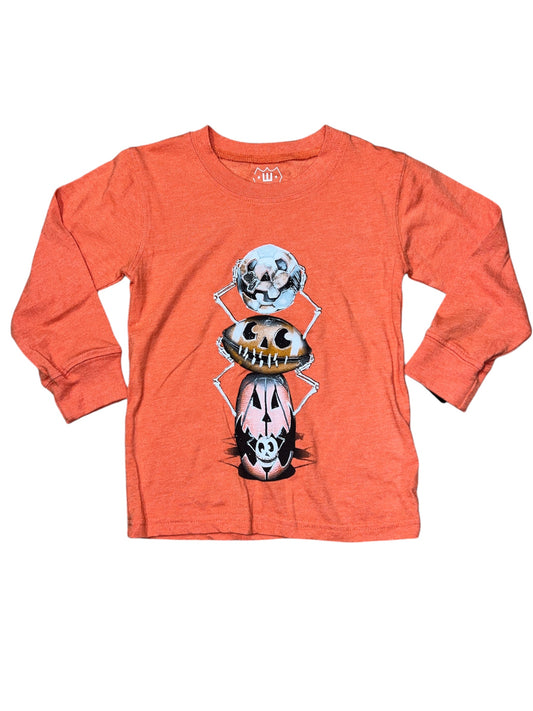 Orange Crush Halloween Sports Balls LS Tee