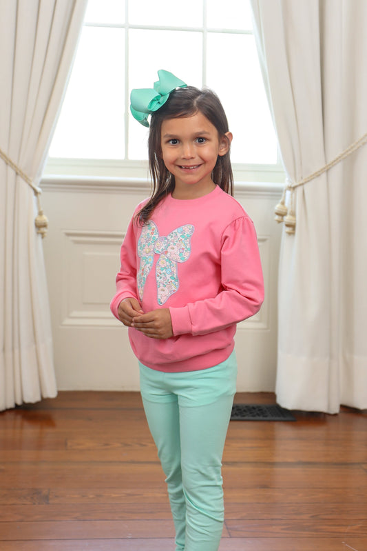 TSK French Terry Pullover Bow