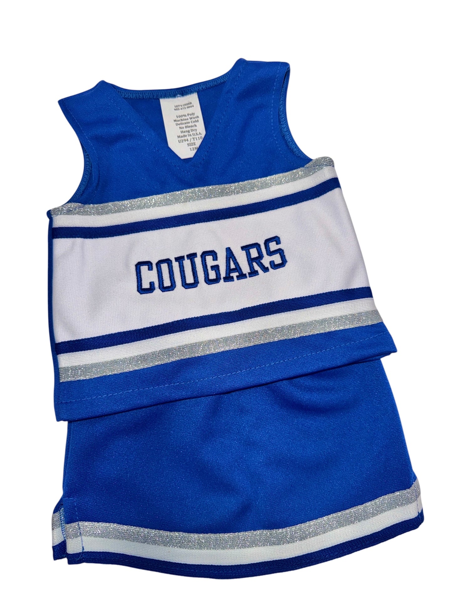 Cougars Royal/White Cheer Suit