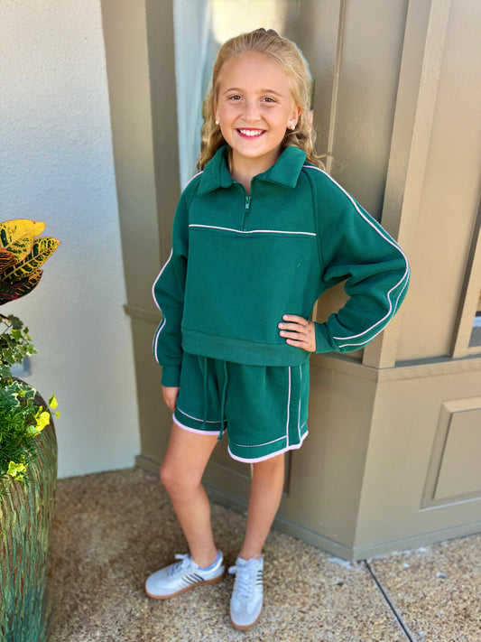Peach Love Two Pc Set - Hunter Green