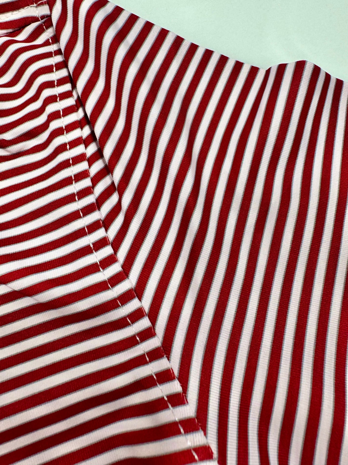 Meripex Crimson/Micro Grey/White Stripe Polo
