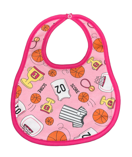 Playing Hoops Pink Bib