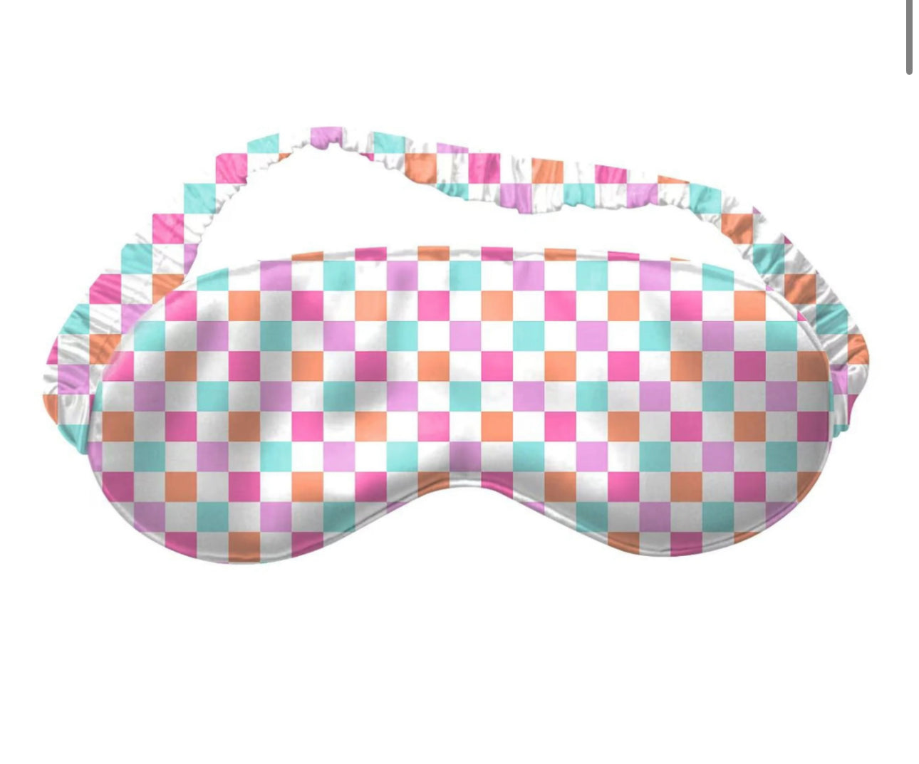 Check Satin Sleep Mask