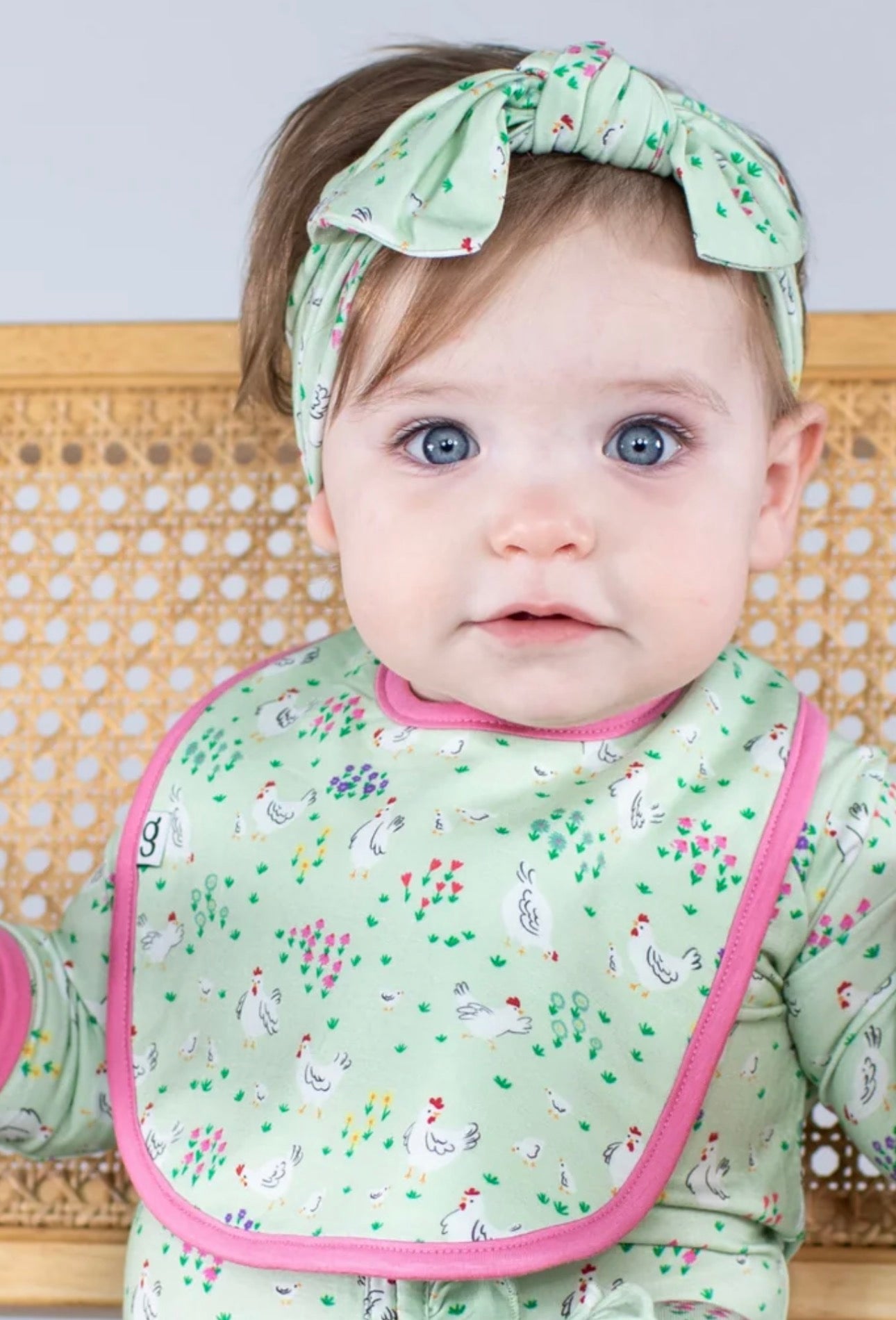 Goosies Bib Set - Spring Chickens