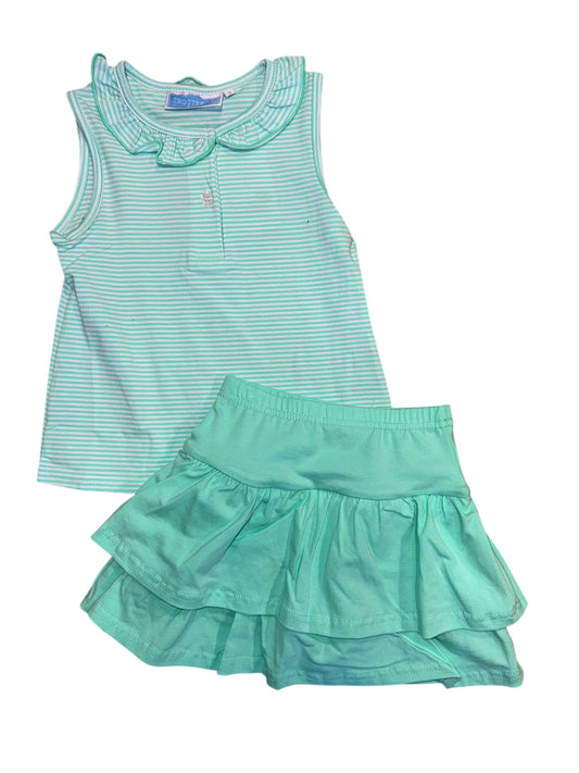 TSK Nora Tank Mint Stripe w/Rosemary Skort Mint