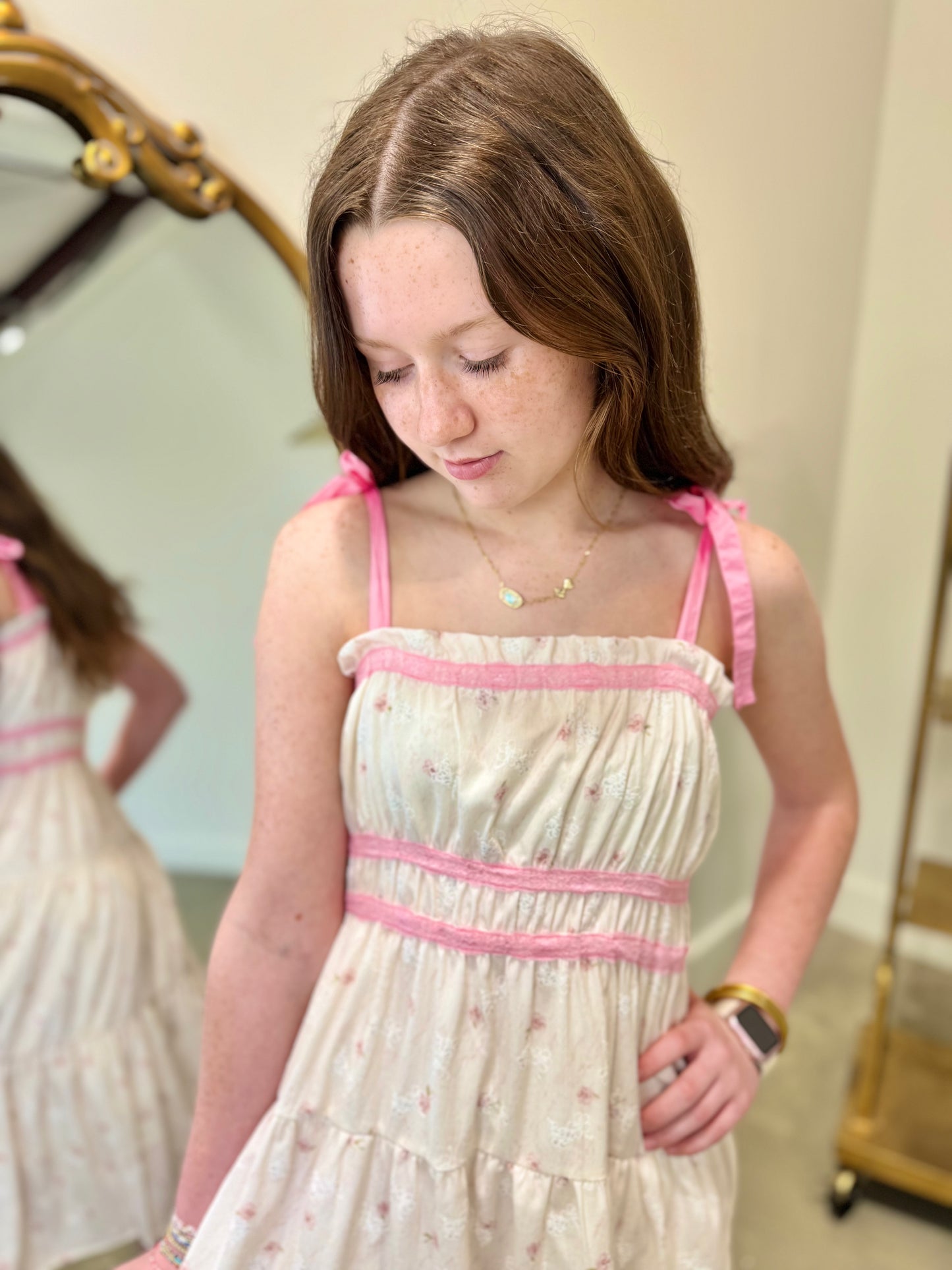 TweenStyle Tie Strap Boho Mid Dress