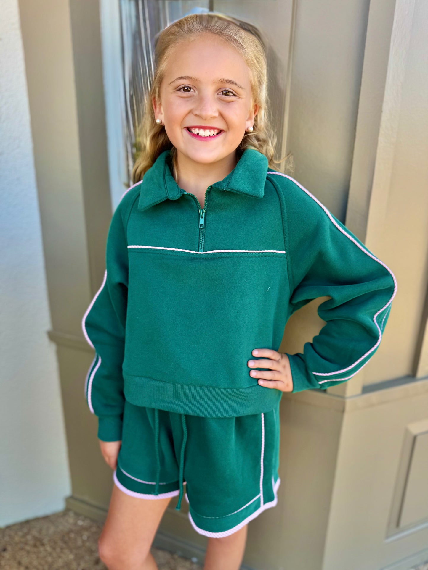 Peach Love Two Pc Set - Hunter Green