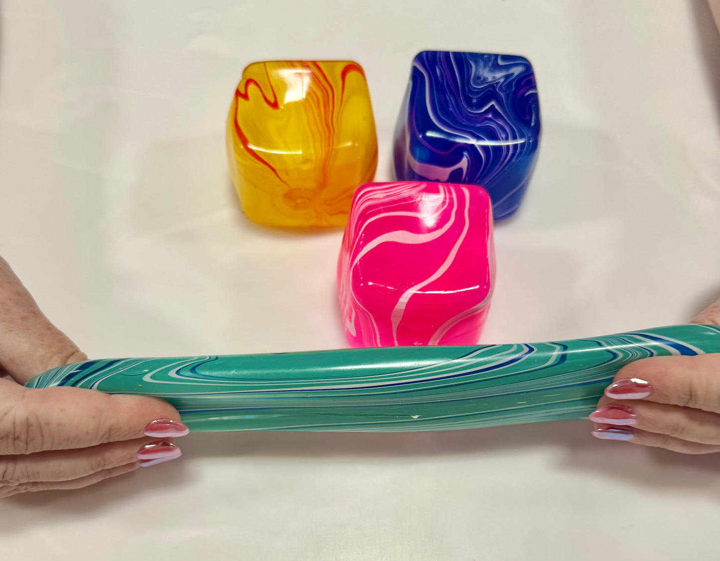 Marbled Cube Viral Squeeze Toy
