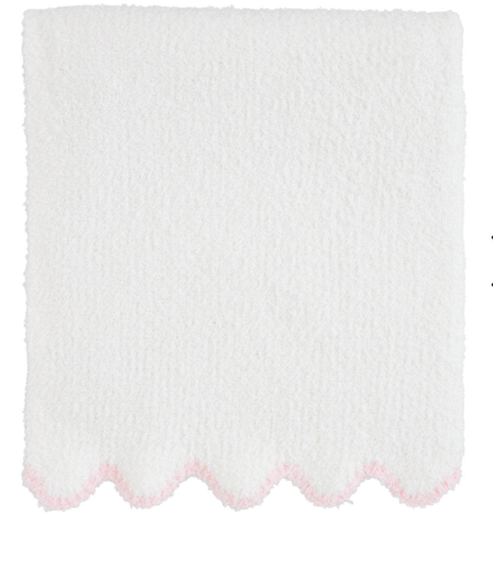 Scalloped Chenille Blanket