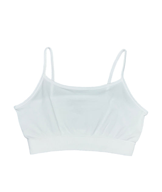 White Seamless One Size Basic Bralette