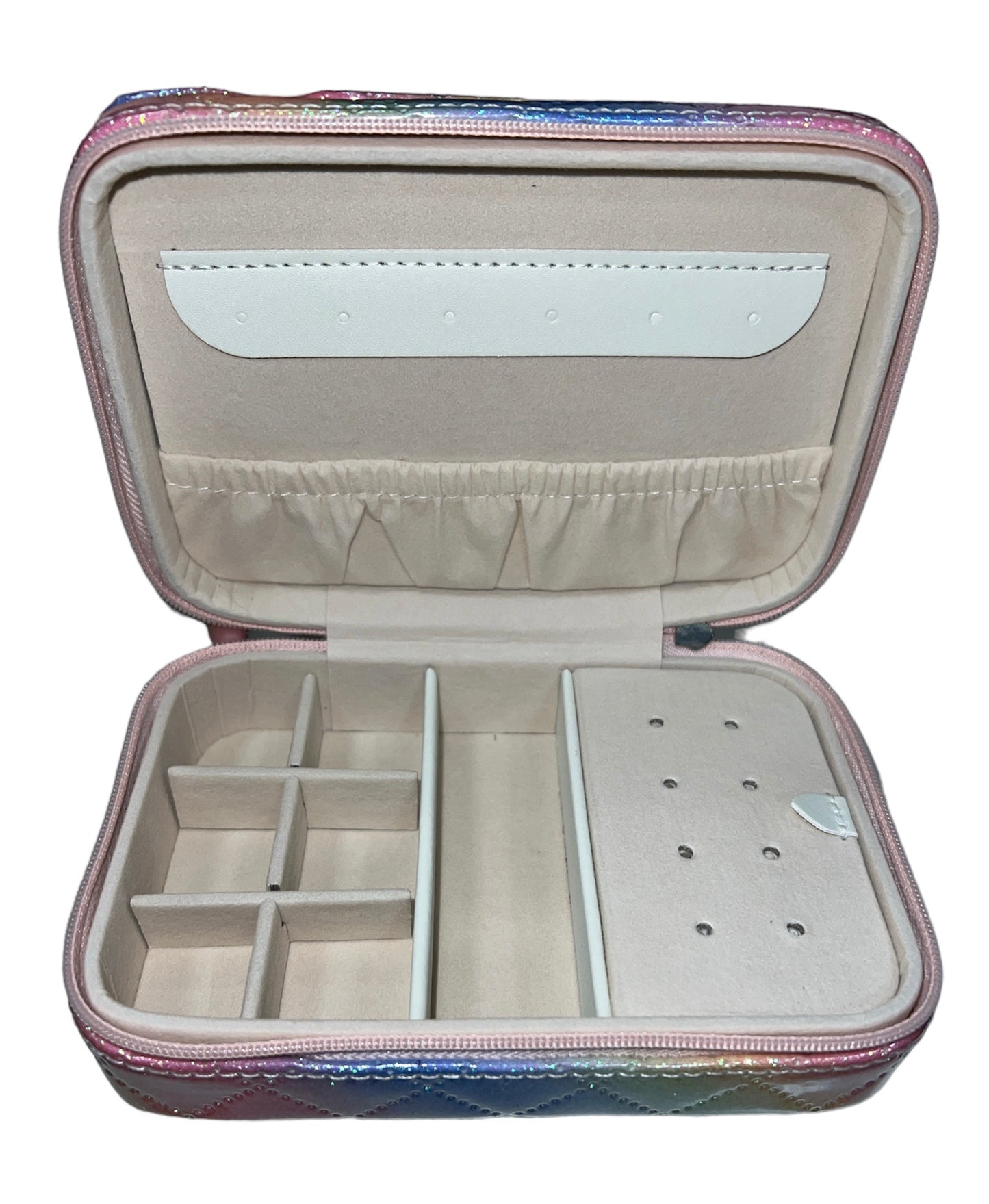 Colorful Quilted Compacted Jewelry Box