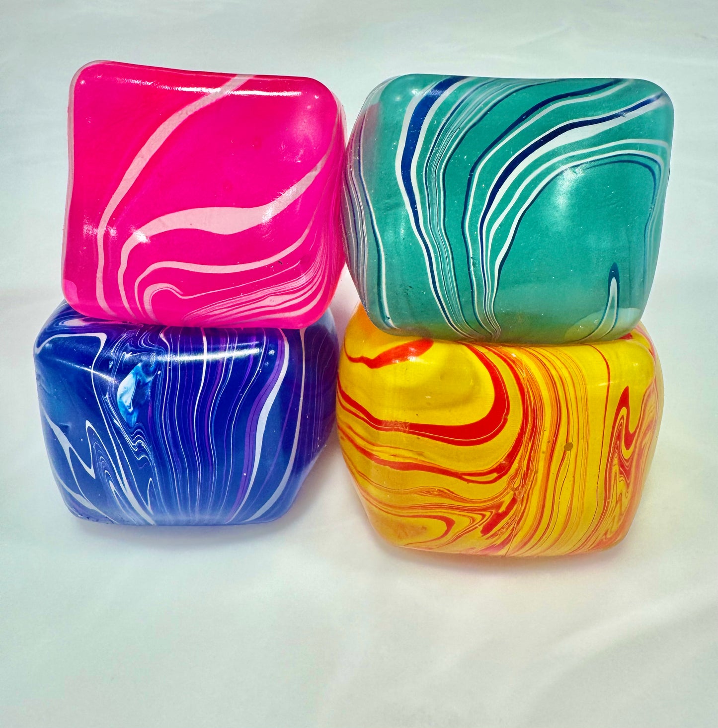 Marbled Cube Viral Squeeze Toy