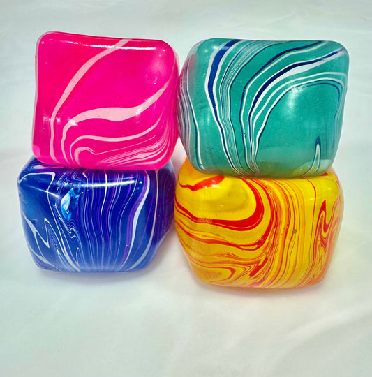 Marbled Cube Viral Squeeze Toy