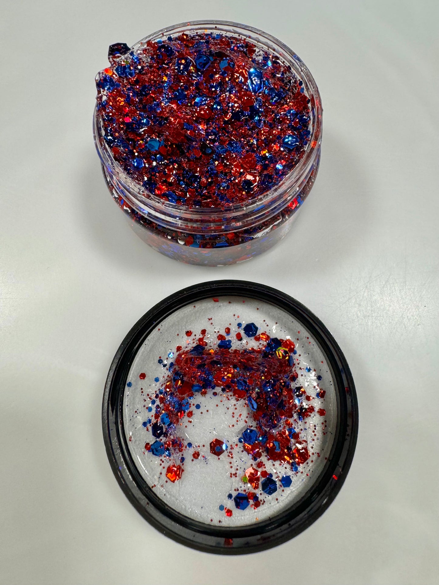 Red/Blue Hair/Face Glitter
