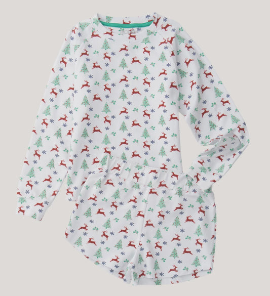 Prodoh Girls Life Lounge Set - Christmas Tree Print