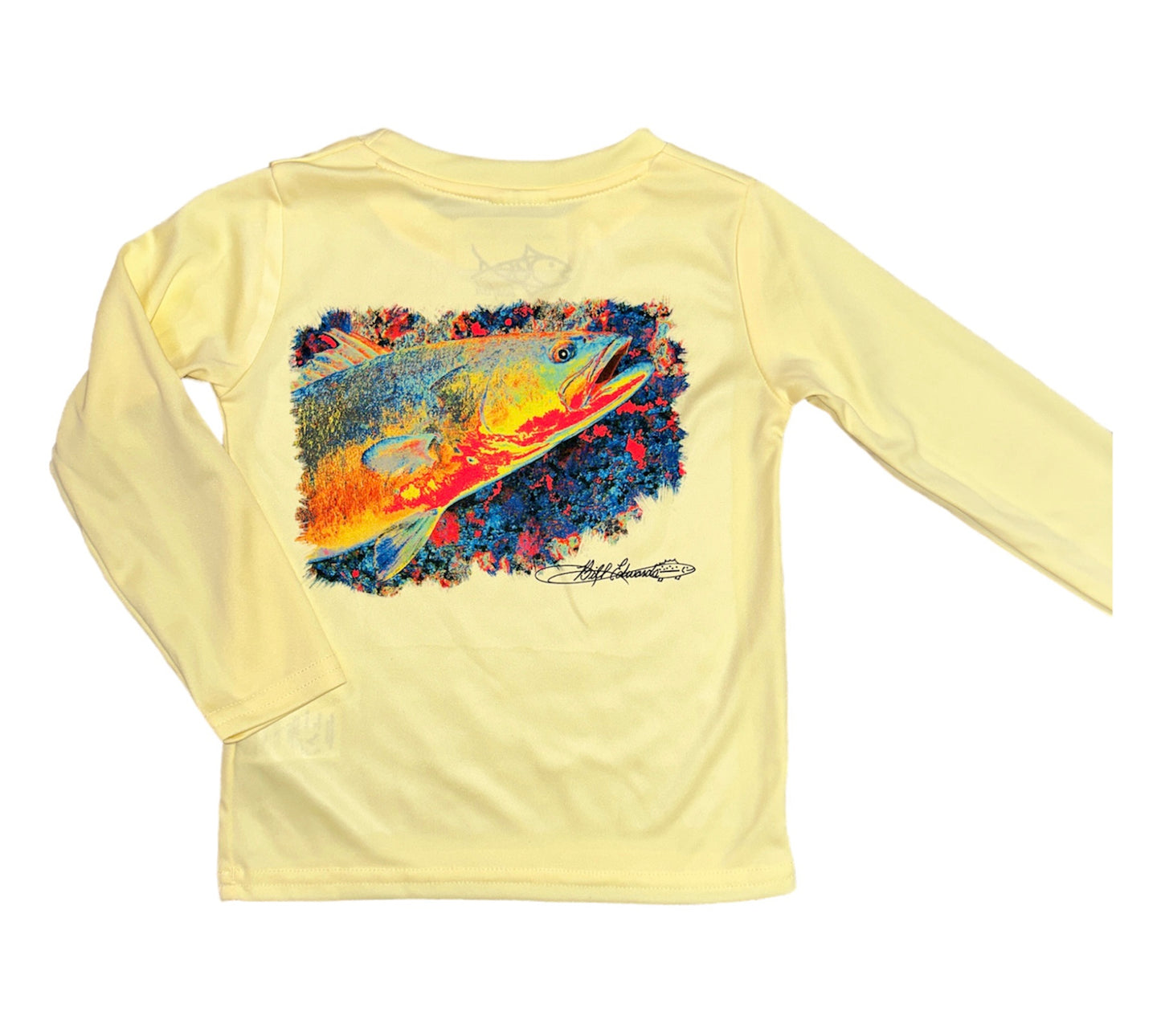 Yellow Rainbow Fish Head Tee