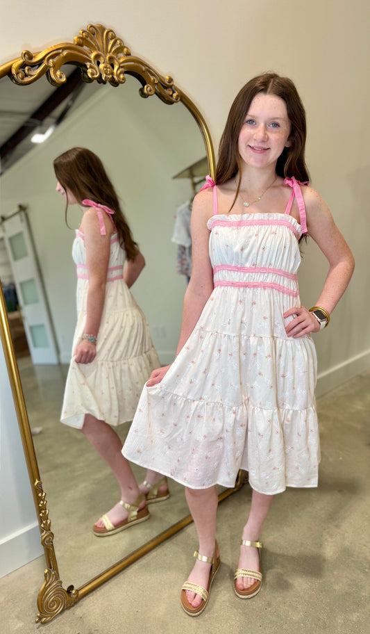 TweenStyle Tie Strap Boho Mid Dress