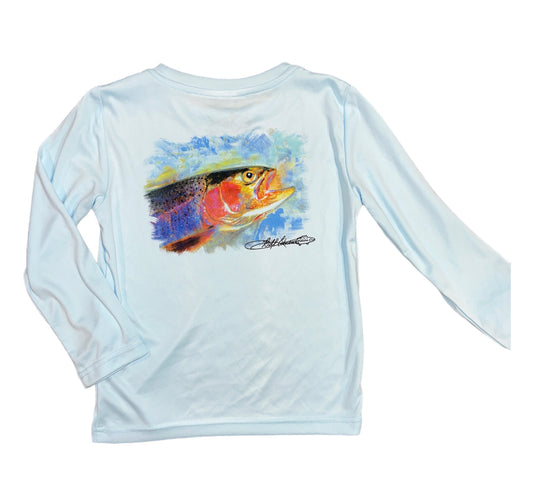Ice Blue Rocky Rainbow Fish Tee